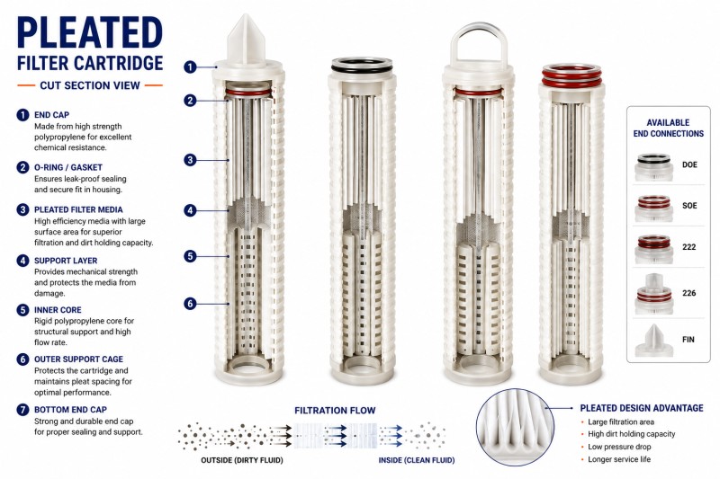 Pleated Filter Cartridge - PRAIMO-PFC-01