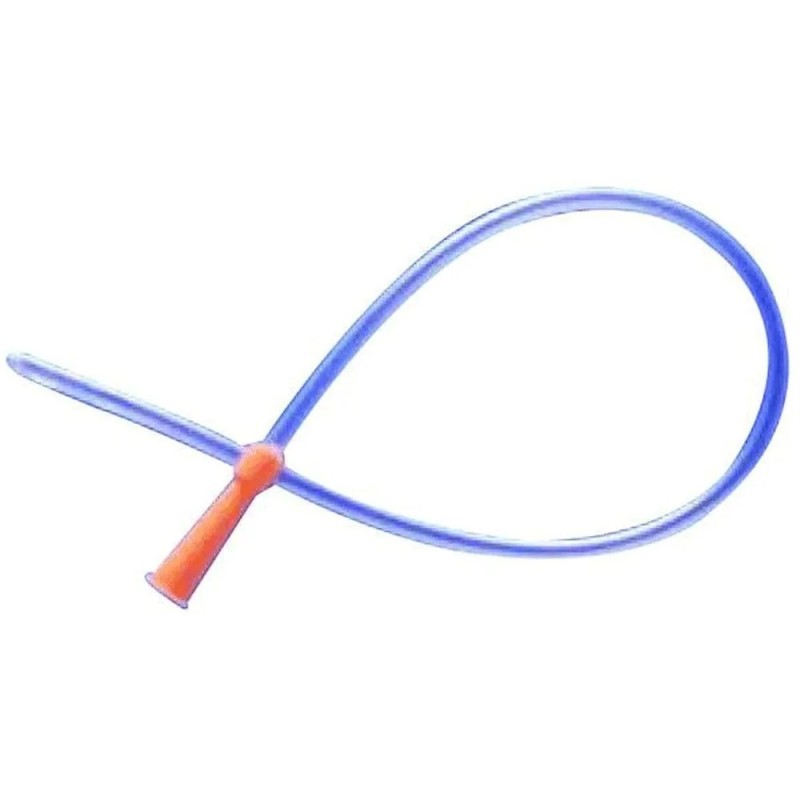 Silicone Nelaton Catheter, Intermittent Urinary Catheter, Sterile Single Use, 6-24 Fr - 